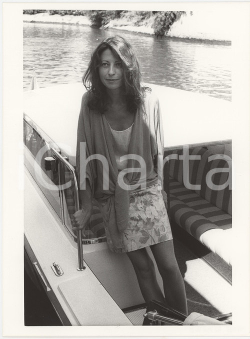 1986 VENEZIA Mostra del Cinema - Maria RIVIERE sul vaporetto - Foto