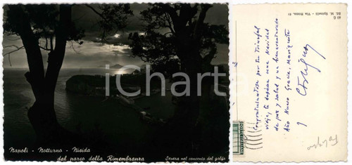 1960 ca NAPOLI Cartolina Cesare FOLIGNO per auguri natalizi *AUTOGRAFO