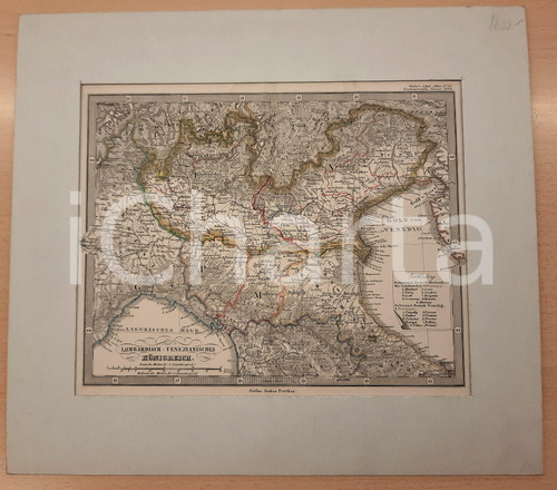 1850 ca Justus PERTHES Lombardisch-Venezianisches Konigreich *ANTIQUE MAP