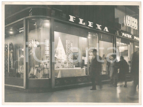1960 ca MILANO Corso Vittorio Emanuele II - Orologiaio GOBBI 1842 e FLEXA Foto