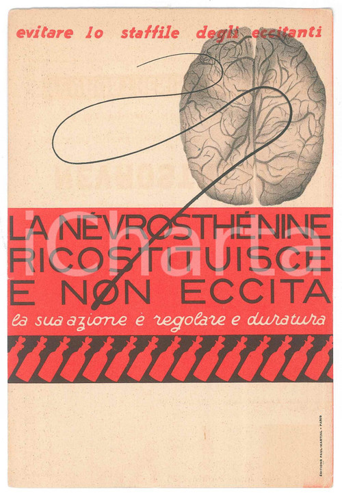 1935 ca FARMACEUTICA PARIS - FREYSSINGE - NEVROSTHENINE nevrastenia *Pubblicità