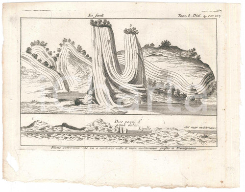 1767 (?) LO SPETTACOLO DELLA NATURA - Le fonti - Fiume sotterraneo a Frontignano