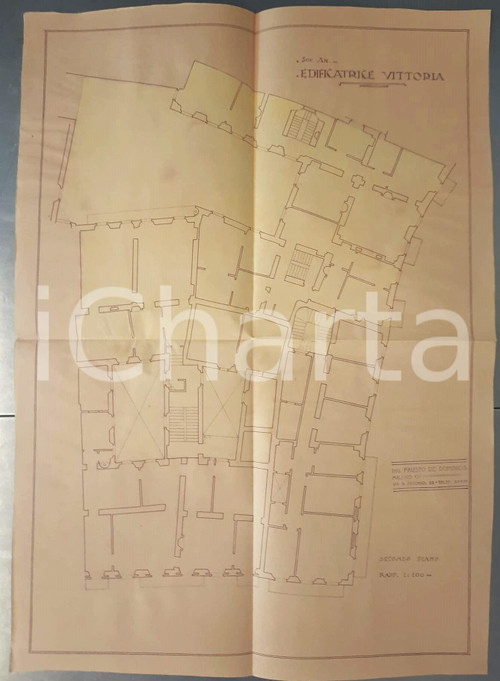 1925 ca MILANO Soc. VITTORIA - Progetto cinema SAN CARLO - Stato 2° Piano