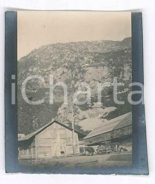 1918 WW1 ZONA DI GUERRA Campo italiano in montagna *Foto 4x6 cm