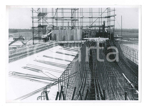 Giugno 1958 GINEVRA Costruzione CERN - Main building - Posa cavi - Foto 15x10