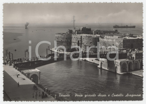 1950 ca TARANTO Ponte San Francesco di Paola e Castello Aragonese - Cartolina