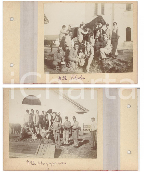 1898 AREA DI PAVIA Volontari Reggimento CAVALLERIA - Lotto 2 foto 17x10,5 cm