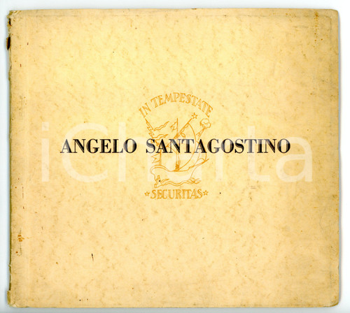 1931 Angelo SANTAGOSTINO Invito alla mostra personale in Galleria Milano 41 pp. Catalogo d'epoca con illustrazioni a colori. DIMENSIONI: 20x18 cmPAGINE: 41  CONDIZIONI: POOR (tagli al dorso; annotazioni a matita in quarta di copertina; piegatura in copertina)    originale e autentica 1