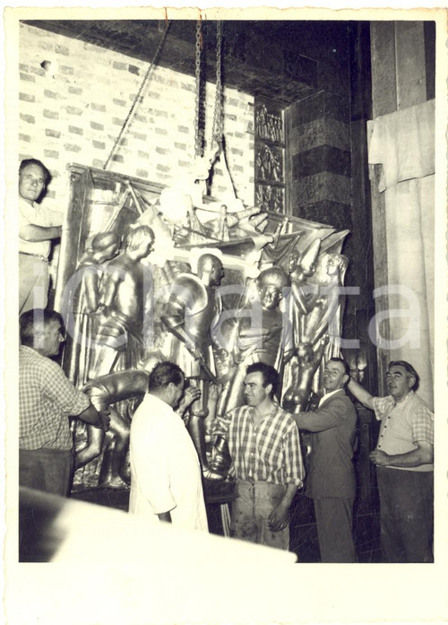 1958 PADOVA Basilica del Santo - Sollevamento autorilievo di Lepanto- Foto 10x14