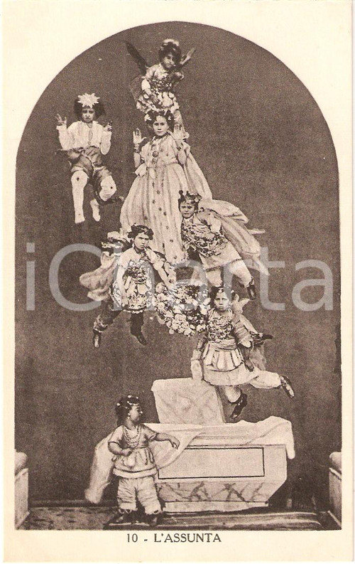 Cartolina originale da collezione 1930 ca CAMPOBASSO Sagra dei Misteri L'Assunta *Cartolina n. 10 1