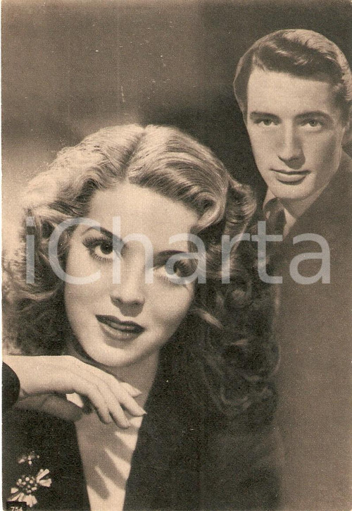 1950 ca CINEMA Fan innamorata pensa a un attore *Cartolina FG NV