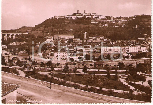 Cartolina originale da collezione 1953 MONDOVI' (CN) Panorama della cittÃ  ANIMATA *Cartolina FG VG 1