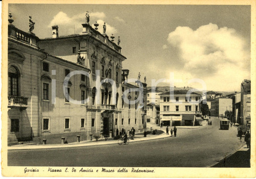 Cartolina originale da collezione 1939 GORIZIA Piazza De Amicis MUSEO DELLA REDENZIONE Animata *Cartolina FG NV 1