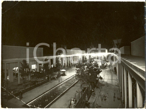 Fotografia d epoca originale 1939 PADOVA Viali notturni della XXI Fiera Insegna RECOARO Foto DANNEGGIATA 1