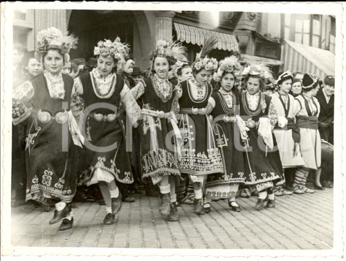 Fotografia d epoca originale 1939 SOFIA BULGARIA Ballo nazionale festa SAN LAZZARO Fotografia 1