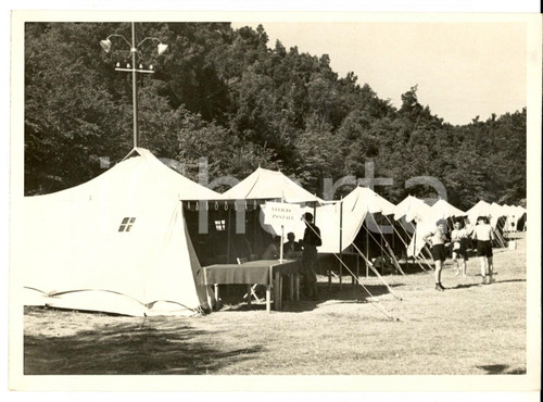 Fotografia d epoca originale 1936 ROMA Campo Sandro Italico MUSSOLINI  Ufficio postale per avanguardisti 1