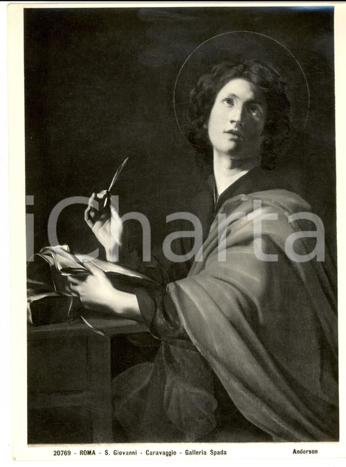 Fotografia d epoca originale 1930 ca ROMA CARAVAGGIO San Giovanni Foto ANDERSON quadro GALLERIA SPADA 1