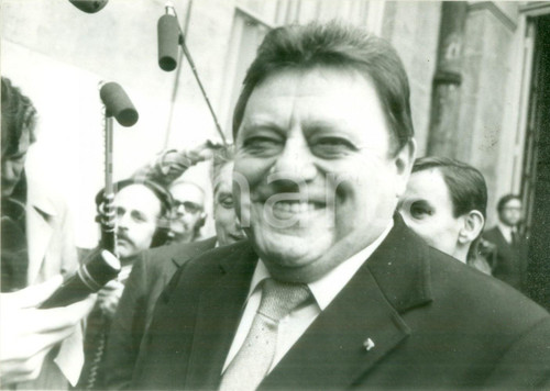 Fotografia d epoca originale 1980 PARIS Franz Josef STRAUSS incontra giornalisti all ELISEO Fotografia 1