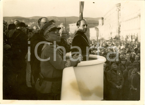 Fotografia d epoca originale 1935 TRIESTE Achille STARACE assiste alla sfilata Fotografia 1