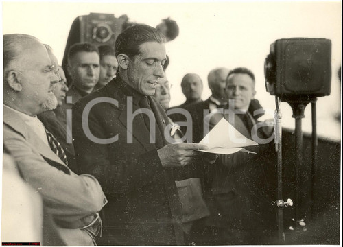 Fotografia d epoca originale 1938 MILANO FASCISMO  ARALDO DI CROLLALANZA foto 1