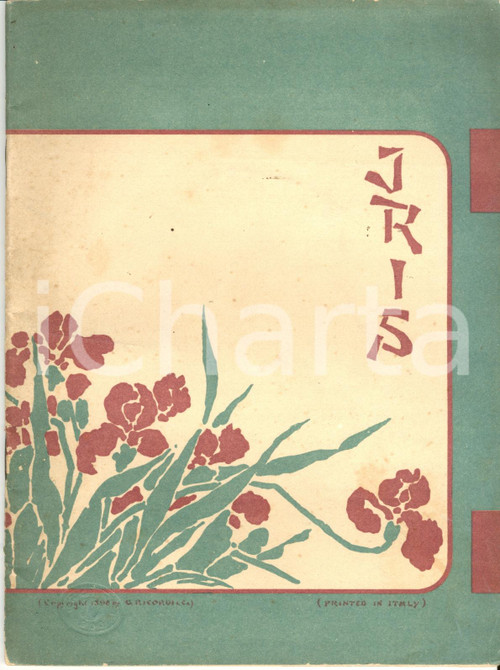 Oggetto da collezione cartaceo 1898 Luigi ILLICA Iris musica di Pietro MASCAGNI Libretto 1
