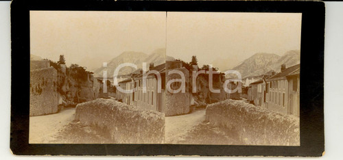 Fotografia d epoca originale 1880 DIE Drome, France Vue du Moulin BOUVIER Stéréoscopie 1