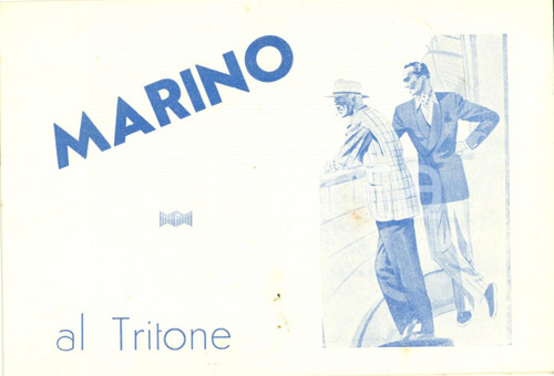 Materiale pubblicitario d’epoca 1935 ca ROMA Giacche MARINO al TRITONE Opuscolo pubblicitario 1