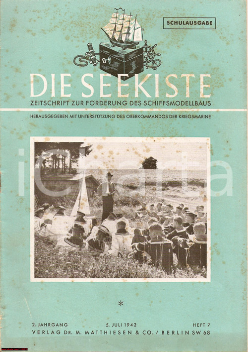 Giornale, rivista storica 1942 DIE SEEKISTE Rivista modellismo nautico ILLUSTRATO 1