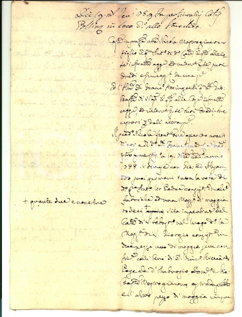 Documento originale, autentico 1789 NAPOLI Nicola MASTROGIACOMO vende masseria con censi Chiesa SAN GIORGIO 1