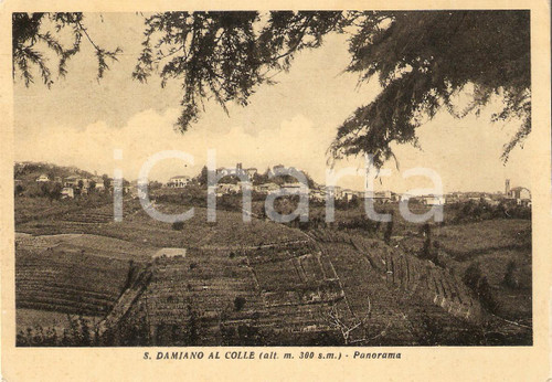 1954 SAN DAMIANO AL COLLE (PV) Panorama del paese *Cartolina FG VG  CONDIZIONI: GOOD     originale e autentica 1