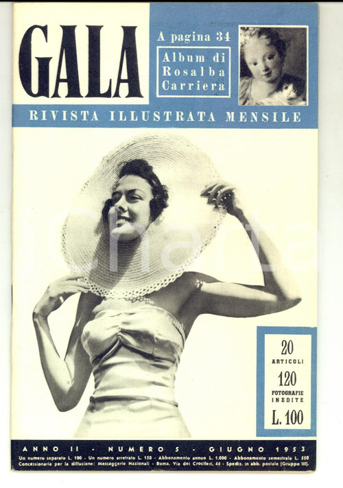 1953 GALA Il balletto moderno - Elizabeth TAYLOR *Rivista ILLUSTRATA anno II nÂ°5 CONDIZIONI: G    originale e autentica 1