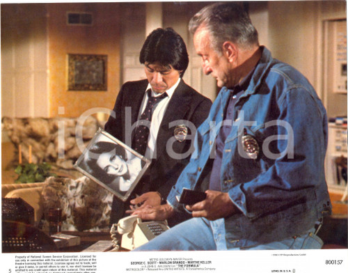 1980 THE FORMULA George C. SCOTT Calvin JUNG - Movie by John G. AVILDSEN *Photo Foto seriale d'epoca, originale. DIMENSIONI: 25x20 cm CONDIZIONI: G     originale e autentica 1