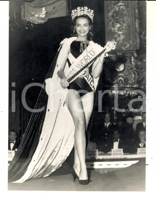 1963 LONDON Miss GIAMAICA Joan CRAWFORD eletta Miss Mondo *Foto 13x18 cm