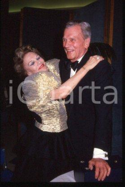 35mm vintage slide* 1981 ca CANNES Joseph COTTEN and wife Patricia MEDINA (35)