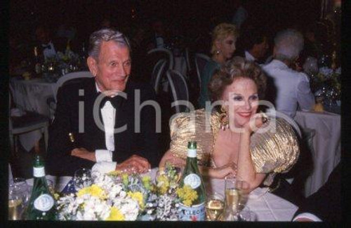 35mm vintage slide* 1981 ca CANNES Joseph COTTEN and wife Patricia MEDINA (38)