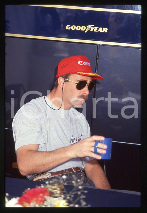35mm vintage slide* 1990ca FORMULA1 Nigel MANSELL scuderia WILLIAMS - Ritratto