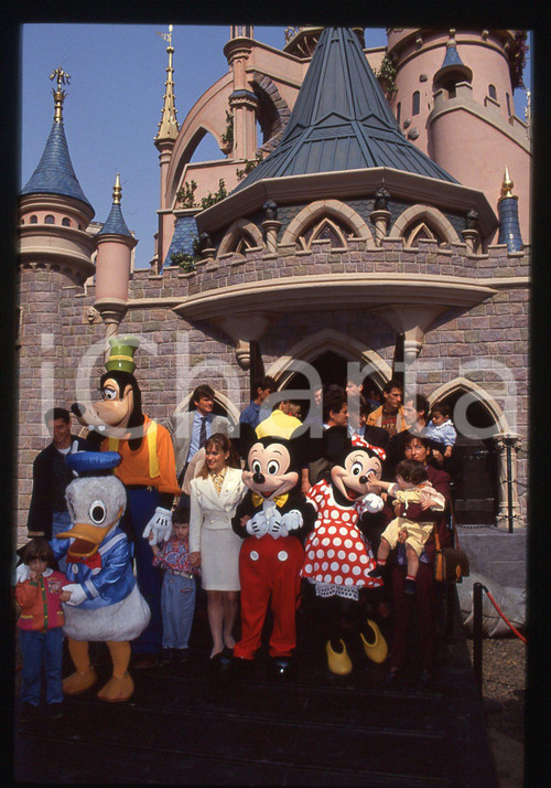 35mm vintage slide* 1990 ca MILANO Giocatori AC MILAN ad evento WALT DISNEY