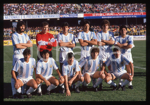35mm vintage slide* 1989 CAGLIARI ITALIA ARGENTINA 0-0 - Formazione ARGENTINA 2
