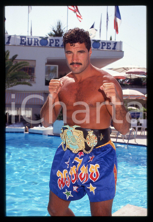 35mm vintage slide* 1990 ca CANNES Dennis ALEXIO - Ritratto del kickboxer (16)  