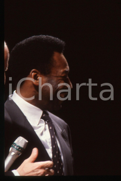 35mm vintage slide* 1990 MILANO CALCIO - PELÉ al Galà di ITALIA '90 - Ritratto