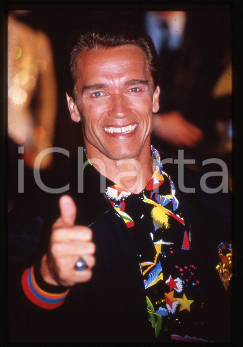 35mm vintage slide* 1985 ca COSTUME Arnold SCHWARZENEGGER Ritratto dell'attore 7
