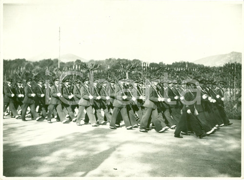 Fotografia d epoca originale 1936 CASERTA Sfilata allievi R. ACCADEMIA AERONAUTICA Fotografia 1