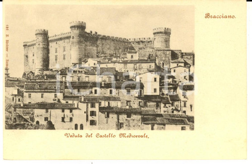 Cartolina originale da collezione 1900 ca BRACCIANO (ROMA) Veduta del castello medioevale *Cartolina FP NV 1