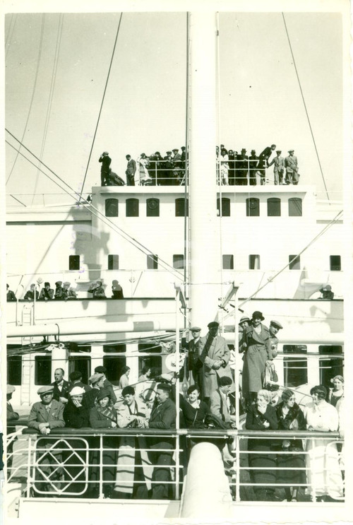 Fotografia d epoca originale 1933 CROCIERA MEDITERRANEA Vita dei crocieristi sul Piroscafo GIULIO CESARE Foto 1
