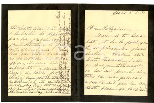 Manoscritto, lettera originale 1931 GENOVA Alessandrina CANTONO DI CEVA sulla morte della zia *Autografo 1