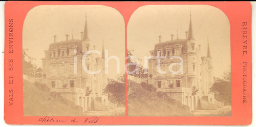 1880 VALS-LES-BAINS (F) ChÃ¢teau ClÃ©ment *Photo stÃ©rÃ©oscopique RIBEYRE 18x9 DATA: 1880 caLUOGO: VALS-LES-BAINS (F)TITOLO: CHATEAU CLEMENTDESCRIZIONE: Fotografia stereoscopica d'epoca.DIMENSIONI: cm 18 x 9FOTOGRAFO: RibeyreCONDIZIONI: buoneVera fotografia d'epoca, originale, autentica.     originale e autentica 1