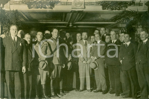 Fotografia d epoca originale 1931 NAPOLI Dino GRANDI sul CONTE GRANDE in partenza per NEW YORK Fotografia 1