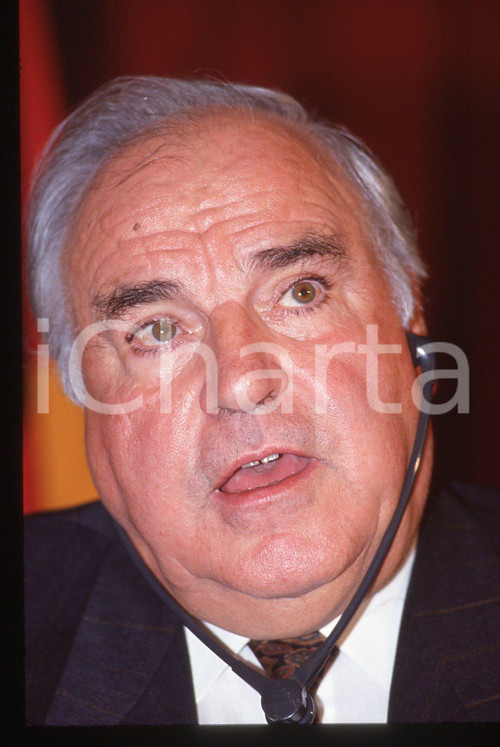 35mm vintage slide* 1992 FIRENZE Helmut KOHL ritratto cancelliere tedesco CDU 17