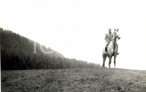Fotografia d'epoca originale 1960 ST MORITZ (CH) Mario DORDONI GAETANI su puledro TIVERTON'S PRIDE Fotografia 1