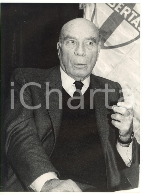 1989 MILANO Convegno DC - Ritratto di Guido CARLI - Fotografia 18x24 cm